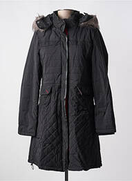 Parka manches longues a capuche noir VIRGINIE & MOI femme