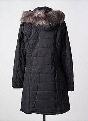 Parka finition intérieure fourrure synthétique a capuche noir VIRGINIE & MOI femme