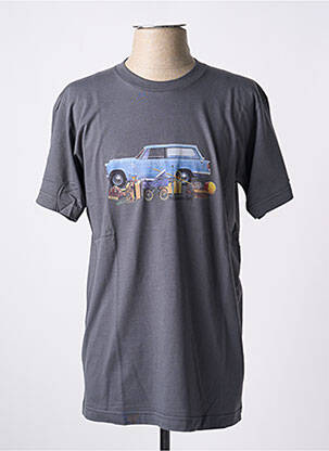 T-shirt coupe droite manches courtes gris MA LOCOMOTION homme