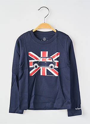T-shirt imprimé fantaisie manches longues bleu MA LOCOMOTION garçon