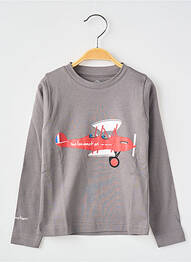 T-shirt manches longues manches longues gris MA LOCOMOTION garcon