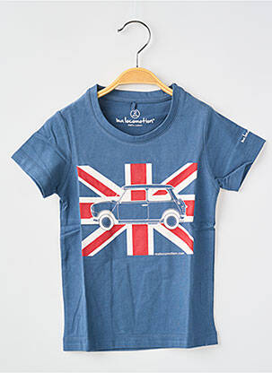 T-shirt coupe droite manches courtes bleu MA LOCOMOTION garçon