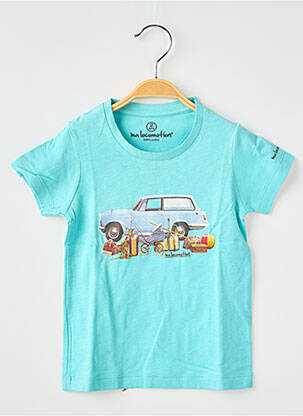 T-shirt coupe droite manches courtes bleu MA LOCOMOTION garçon