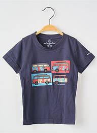 T-shirt coupe droite manches courtes bleu fonce MA LOCOMOTION garcon