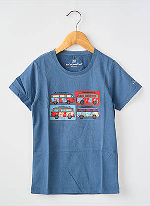 T-shirt coupe droite manches courtes bleu MA LOCOMOTION garcon