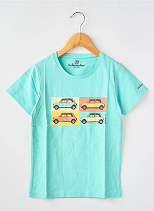 T-shirt coupe droite manches courtes bleu MA LOCOMOTION garçon