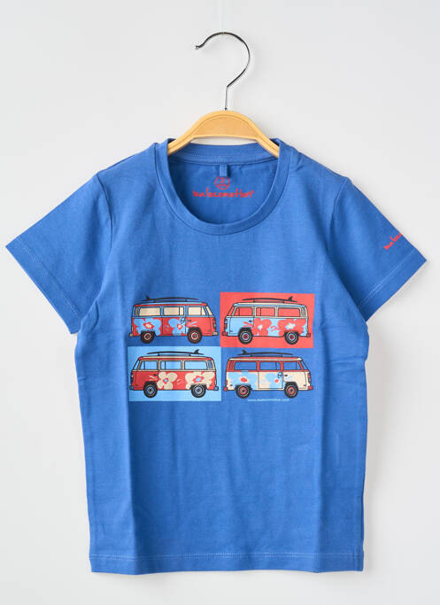 T-shirt coupe droite manches courtes bleu MA LOCOMOTION garcon