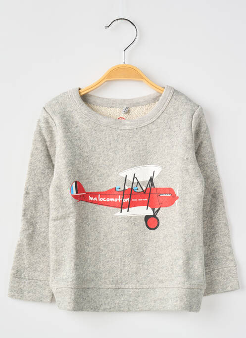 Sweat-shirt gris MA LOCOMOTION pour garçon