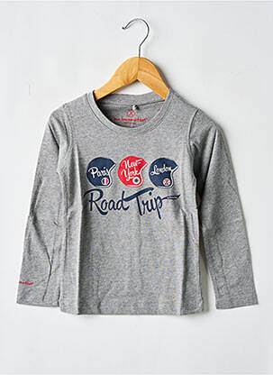 T-shirt manches longues manches longues gris MA LOCOMOTION garçon