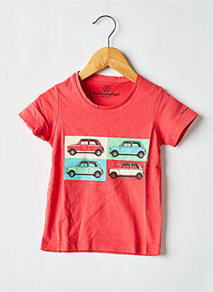 T-shirt sérigraphie floquée manches courtes rouge MA LOCOMOTION garçon