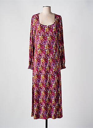 Robe longue manches longues manches longues violet ZILCH femme