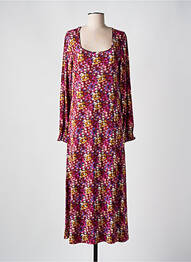Robe longue manches longues manches longues violet ZILCH femme