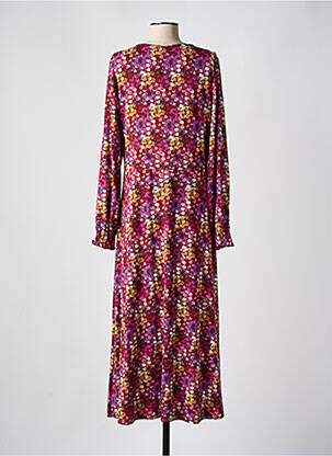 Robe longue manches longues manches longues violet ZILCH femme