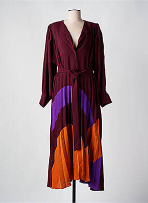 Robe longue manches longues manches longues violet MAT FASHION femme
