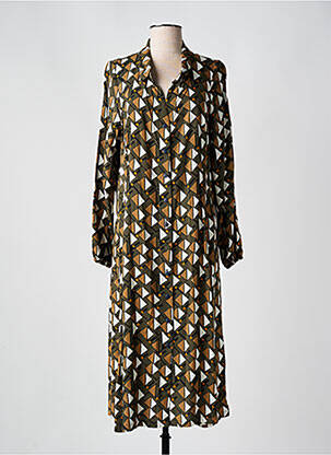 Robe longue manches longues manches longues vert AN II VITO femme