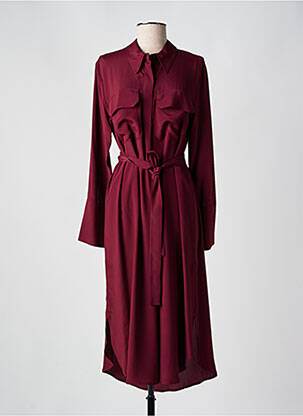 Robe longue manches longues manches longues rouge MÊME ROAD femme