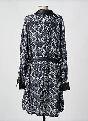 Robe mi-longue manches longues manches longues noir MAT FASHION femme