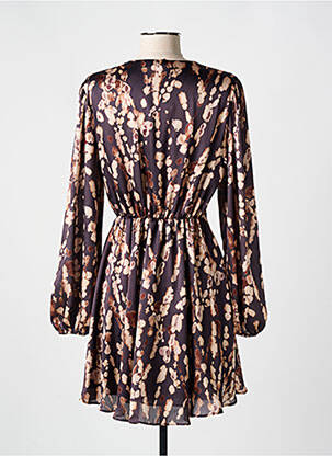 Robe courte manches longues manches longues marron CIVICO 1 femme