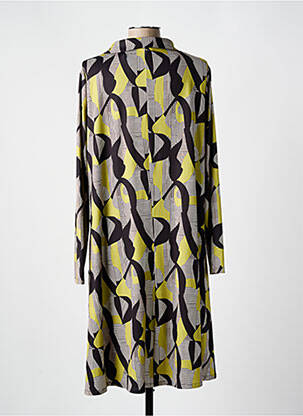 Robe mi-longue imprimé fantaisie manches longues vert AN II VITO femme