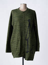 Pull col rond manches longues vert GERSHON BRAM femme