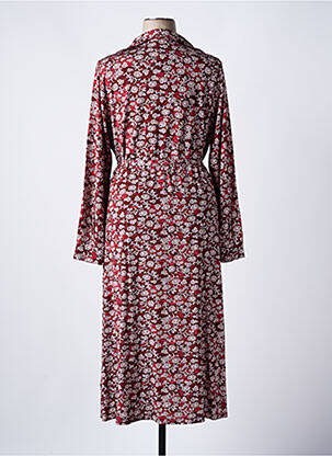 Robe longue manches longues manches longues rouge YESTA femme