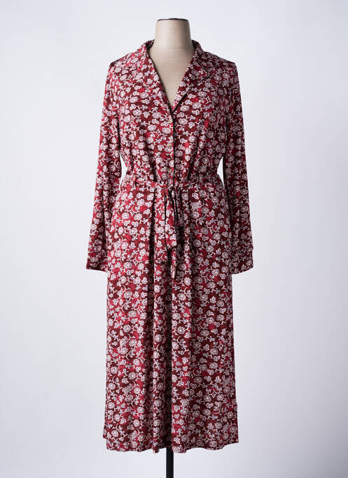 Robe longue manches longues manches longues rouge YESTA femme