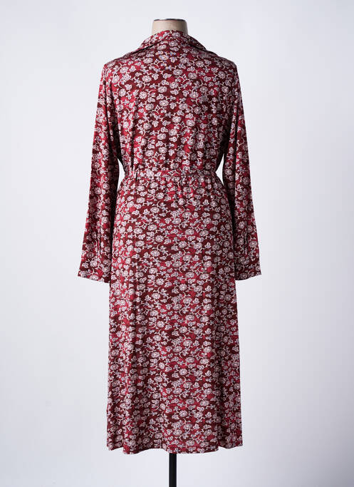 Robe longue manches longues manches longues rouge YESTA femme