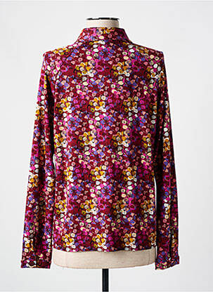 Chemisier imprimé fleurs manches longues violet ZILCH femme