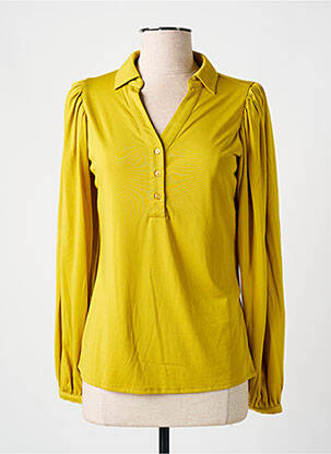 Polo stretch manches longues jaune ESQUALO femme