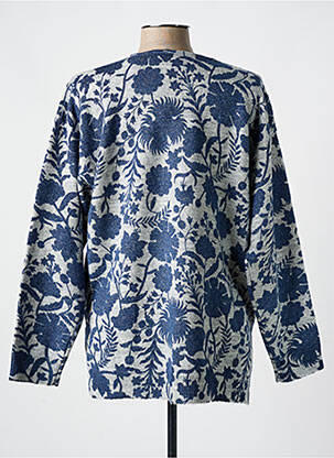 Pull col v manches longues bleu NICE THINGS femme