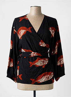 Veste kimono noir NICE THINGS pour femme