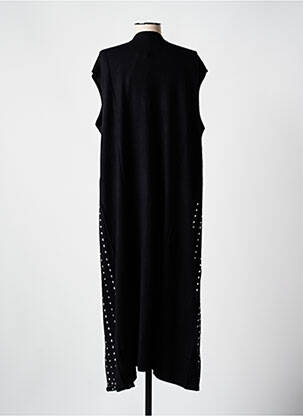 Gilet sans manche maille fine noir MAT. femme