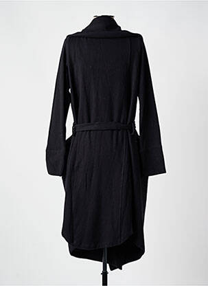 Manteau long coupe cintrée sans capuche noir URBAN femme