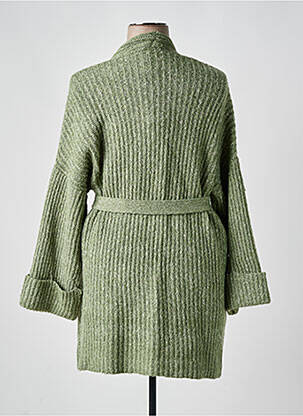 Gilet manches longues stretch vert YESTA femme