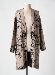 Gilet manches longues marron YELLOW LABEL pour femme seconde vue