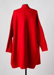 Gilet manches longues rouge MAT. pour femme seconde vue