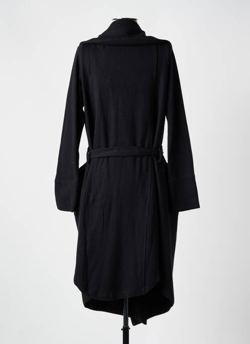 Manteau long coupe cintrée sans capuche noir URBAN femme