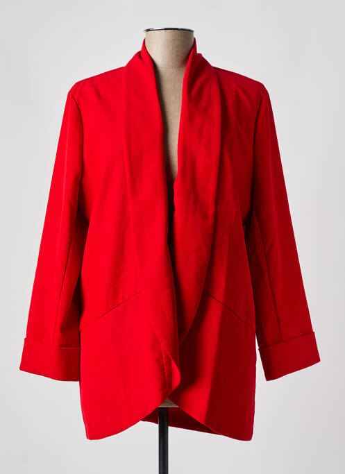 Blazer manches longues rouge TRAFFIC PEOPLE femme