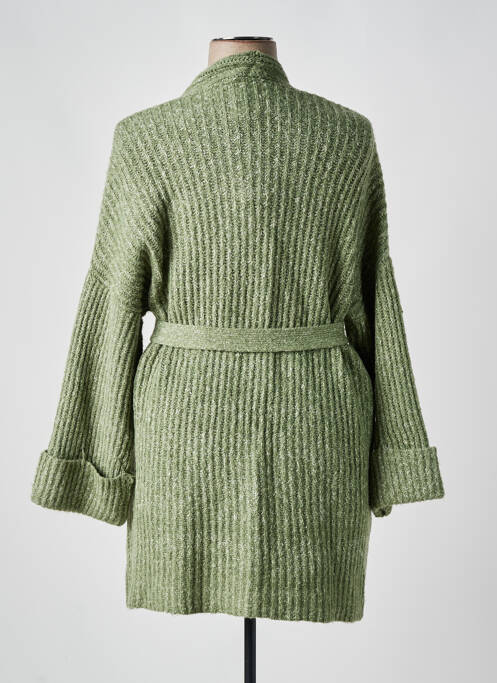Gilet manches longues stretch vert YESTA femme