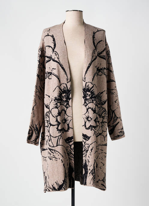 Gilet manches longues marron YELLOW LABEL pour femme