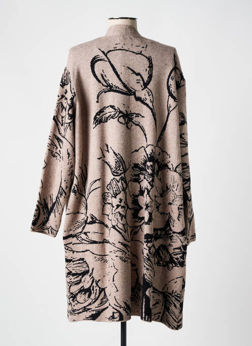 Gilet manches longues marron YELLOW LABEL pour femme