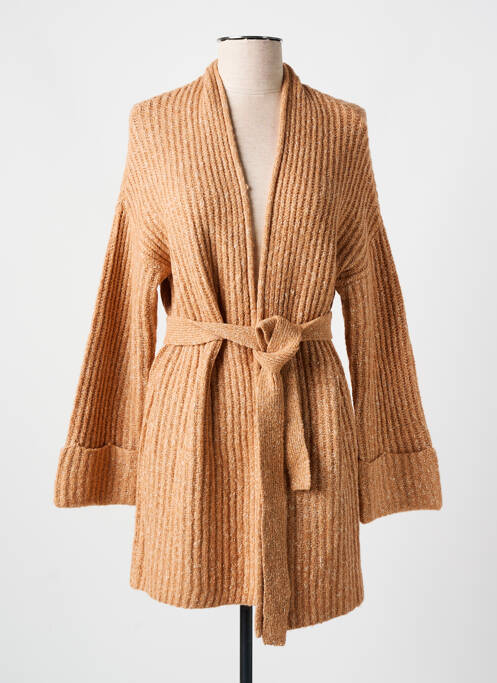 Gilet manches longues marron YEST pour femme