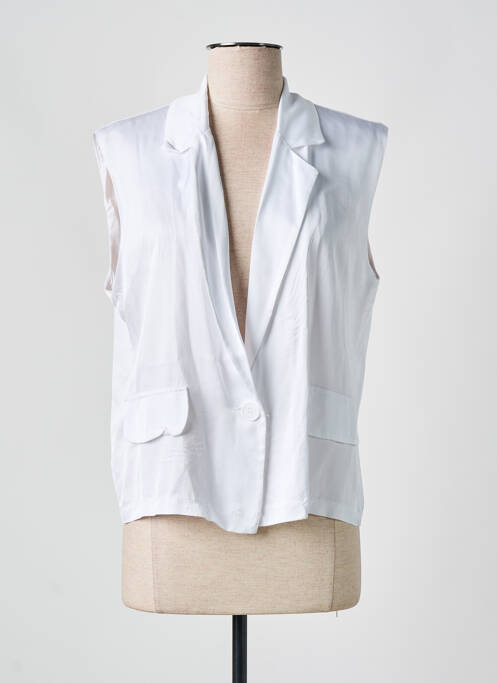 Gilet sans manche blanc CARLA GIANNINI pour femme