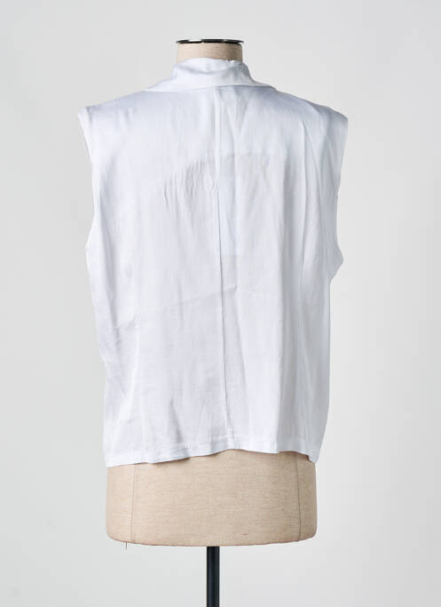 Gilet sans manche blanc CARLA GIANNINI pour femme