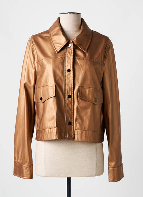 Veste simili cuir or ESQUALO pour femme