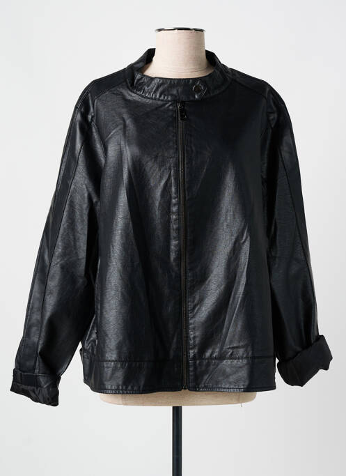 Veste simili cuir noir MAT. pour femme