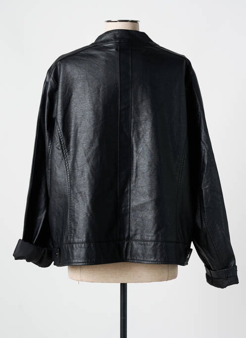 Veste simili cuir noir MAT. pour femme