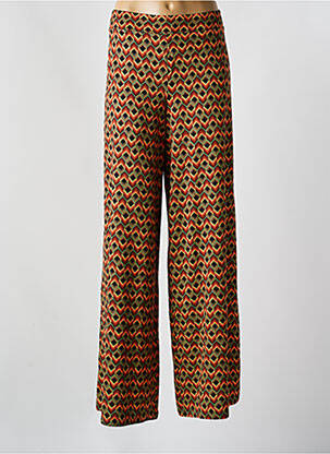 Pantalon droit taille élastique marron KING LOUIE femme