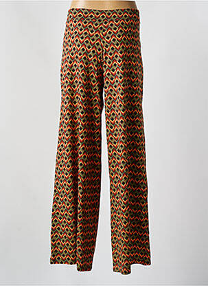 Pantalon droit taille élastique marron KING LOUIE femme