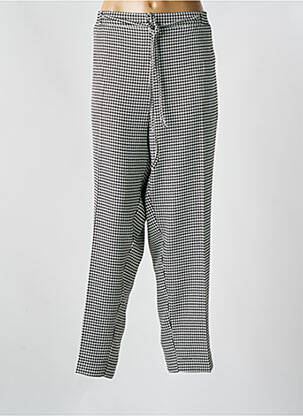 Pantalon droit taille élastique noir MAT. femme